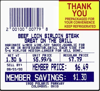 Food Retail Label